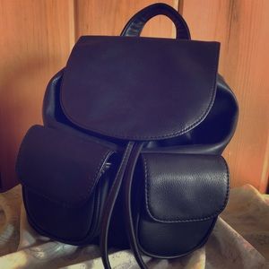 vinyl Drawstring back pack with magnetic buckle